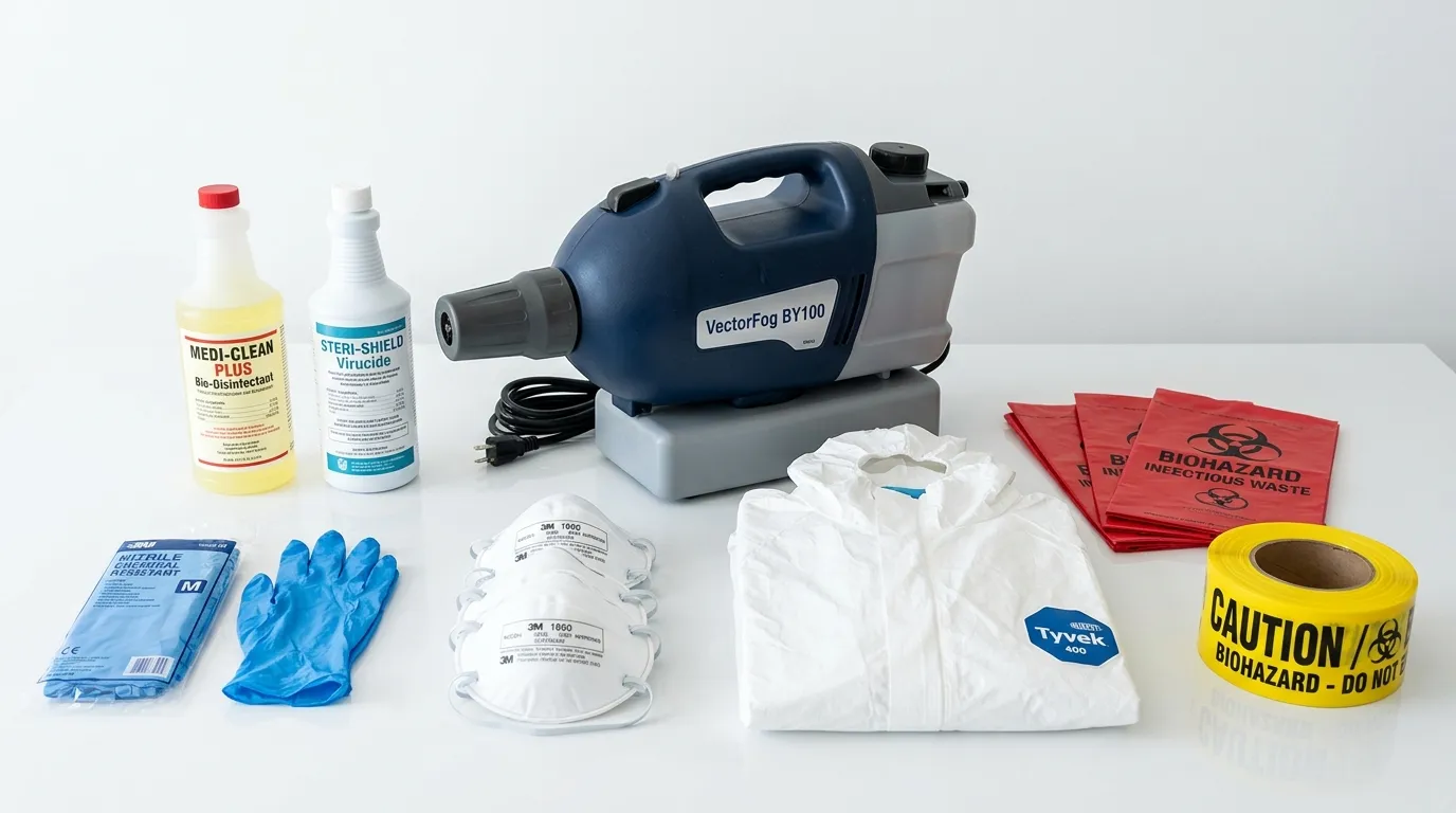 Professional biohazard remediation crew working in Grosse Pointe Park